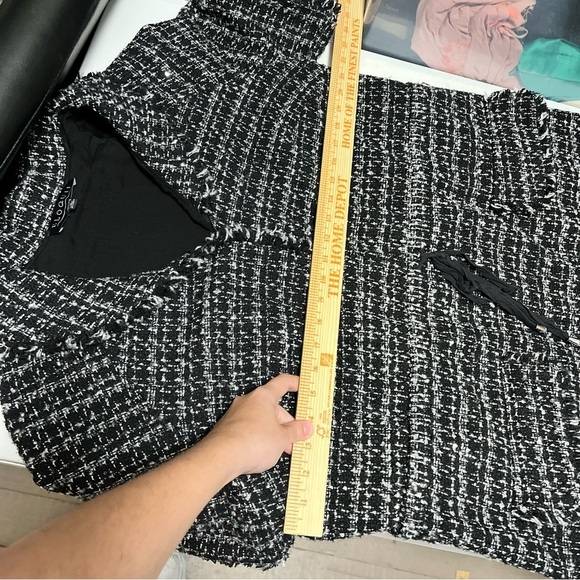 Eloquii Monochrome Tweed Mini Dress - Picture 6 of 8